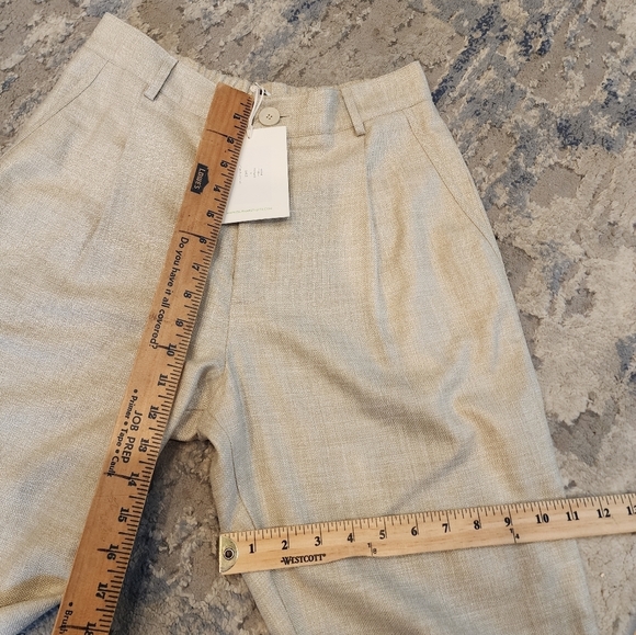 NWT Ellie Mae Studios Linen Silk Wool Keane Oatmeal Cream Pants Size 2 - Picture 4 of 16